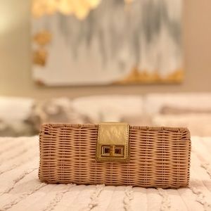 J. Crew straw clutch
